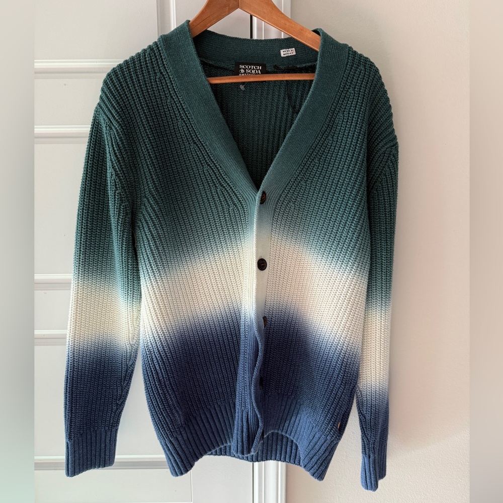 Scotch & Soda Green and Blue Gradient Cardigan